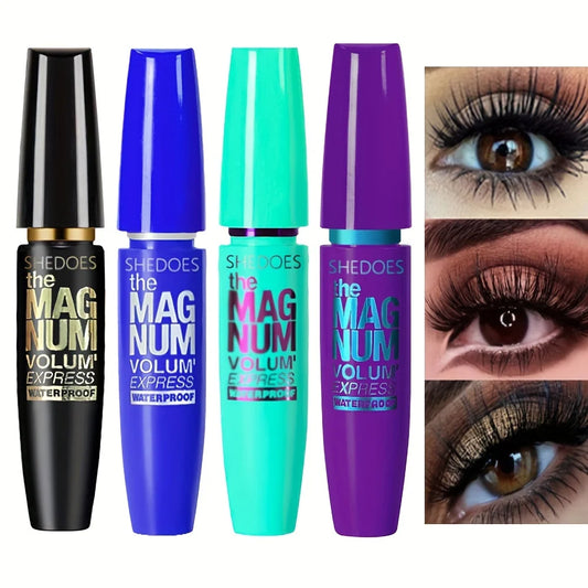 4D Waterproof Black Mascara – Lengthening, Thickening & Curling Fiber Formula
