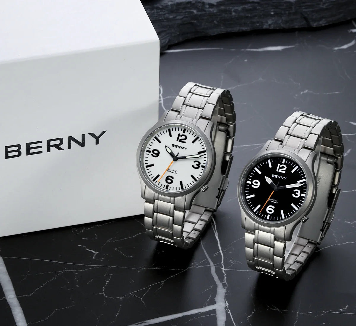 RBB Titanium Men’s Outdoor Sports Quartz Watch – Super Luminous Dial, Sapphire Crystal, Lightweight, 5ATM Waterproof