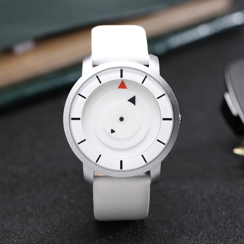 RBB Minimalist Unisex Quartz Watch – Conceptual Dial & Simple Design for Men & Women