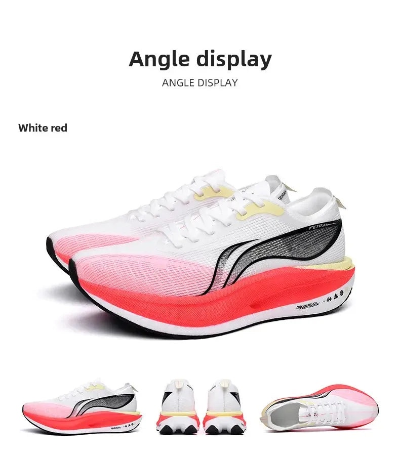 Men’s Fashion Running Shoes – Breathable Mesh, Carbon Plate, Rubber Outsole | Red Rabbit Limited Edition