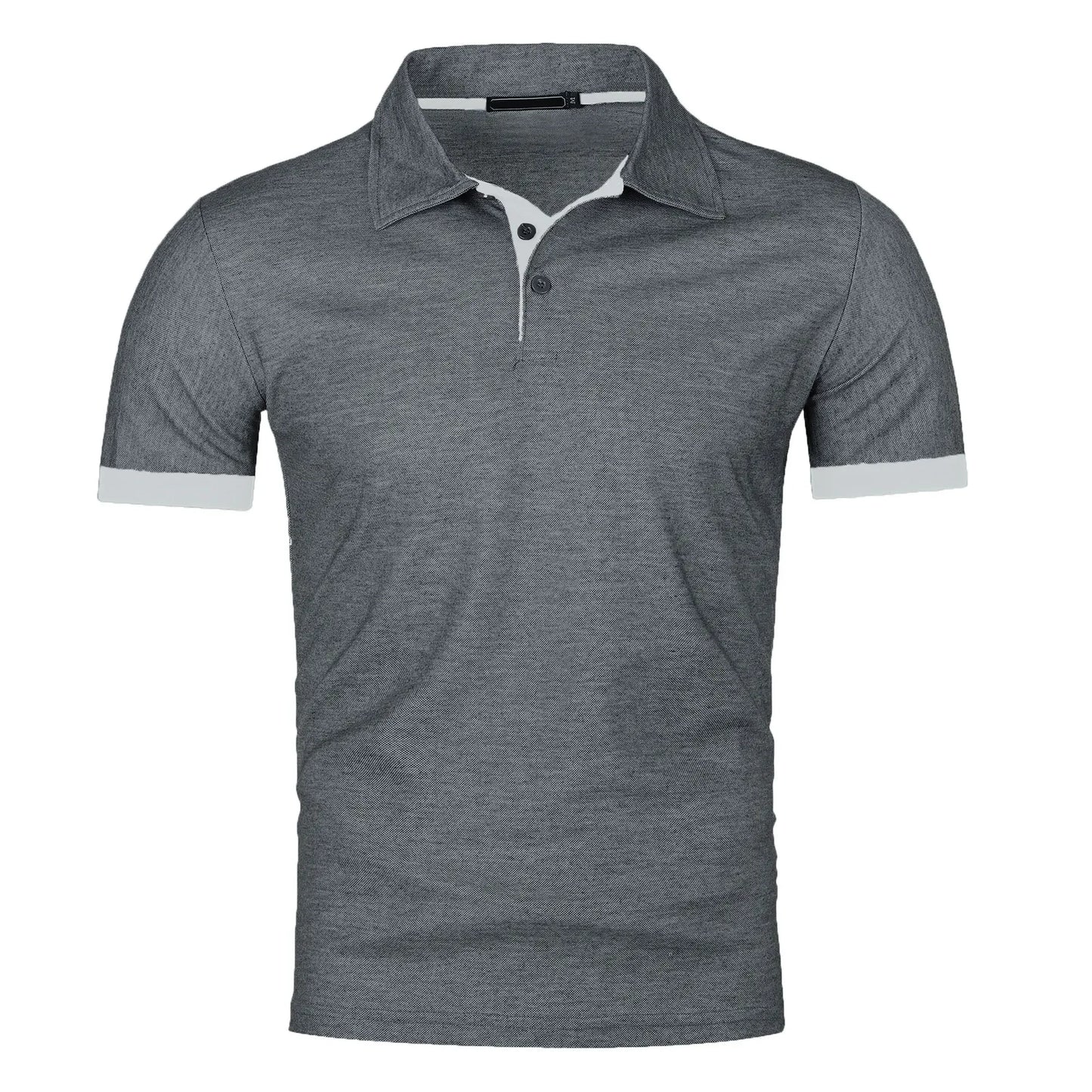 RBB Men’s Short Sleeve Color Matching Fashion Lapel Shirt – Stylish Casual Summer Top