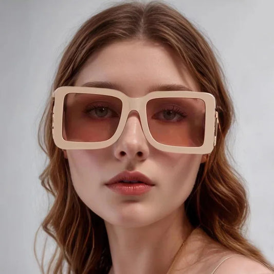 RBB Oversized Square Sunglasses – Vintage Big Frame Fashion Eyewear for Women