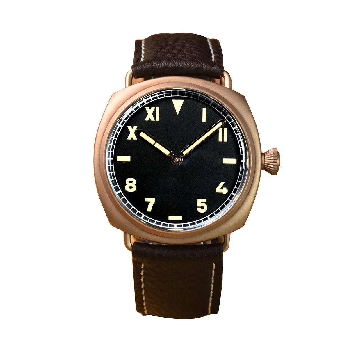 RBB Solid Bronze Men's Quartz Watch – Ronda 502 Movement, Sapphire Crystal, 20ATM Waterproof, Minimalist 2-Hand Design