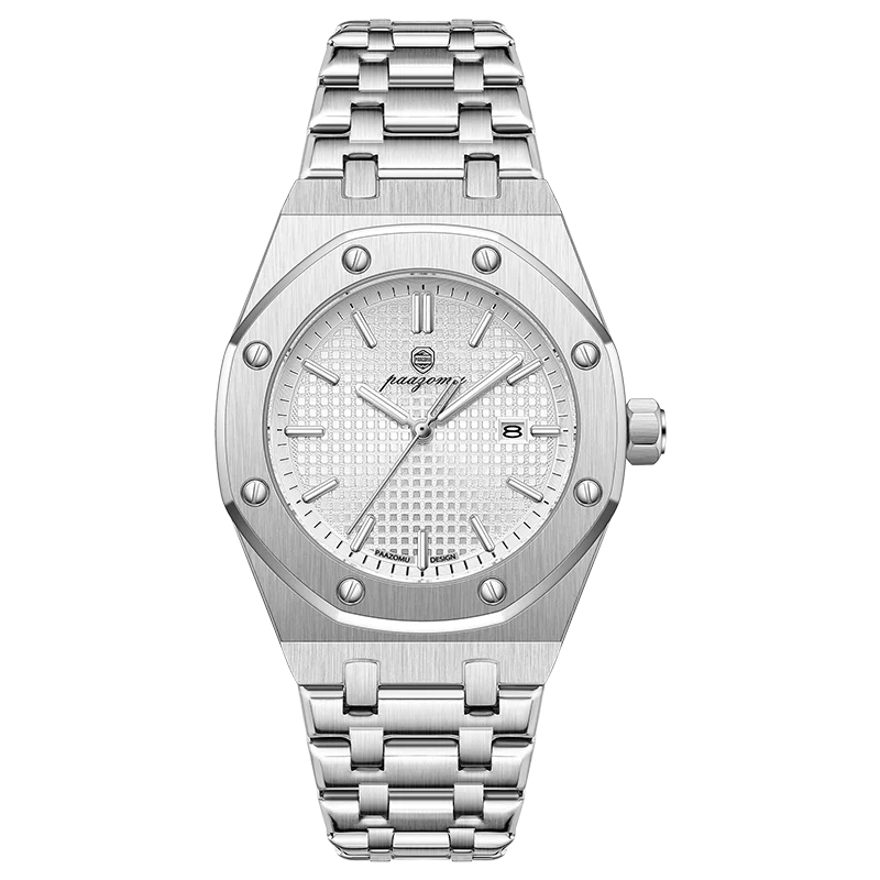 RBB Square Luxury Men's Quartz Watch – Waterproof Luminous Date Stainless Steel Sports Business Timepiece