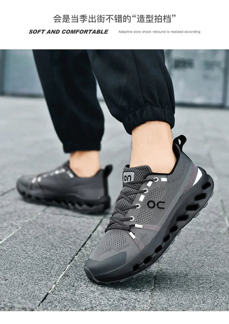 Men’s White Trainers — Casual Tennis & Running Sneakers, Athletic Gym Shoes for Marathon & Jogging