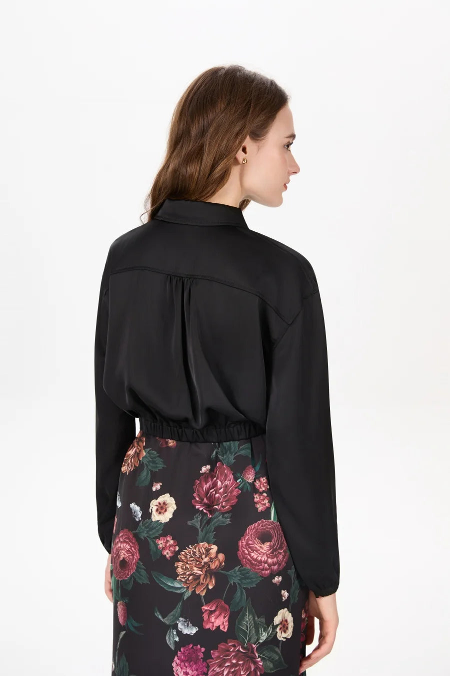 RBB Women's Satin Wrap Shirt & Slip Dress Set – Elegant 2-Piece Outfit for Autumn/Winter 2025