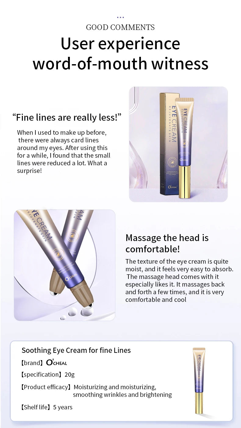 Anti-Wrinkle Eye Cream with Roller Ball – Hydrating Hyaluronic Acid Serum for Fine Lines & Puffiness