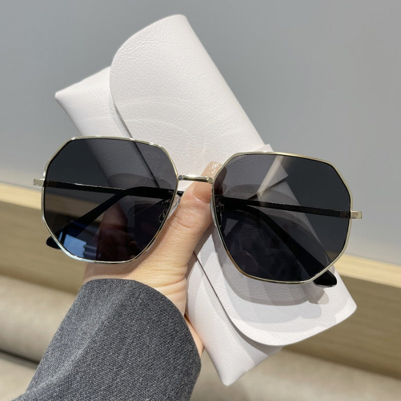 RBB Large Square Sunglasses for Women – Fashion UV400 Designer Metal Eyewear